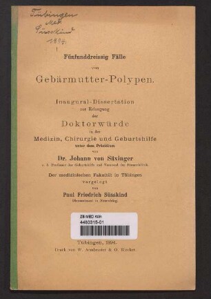 Fünfunddreissig Fälle von Gebärmutter-Polypen