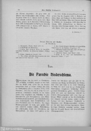 Die Parochie Niederschlema