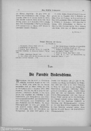 Die Parochie Niederschlema