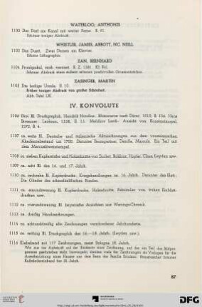 IV. Konvolute (Nr. 1106-1138)