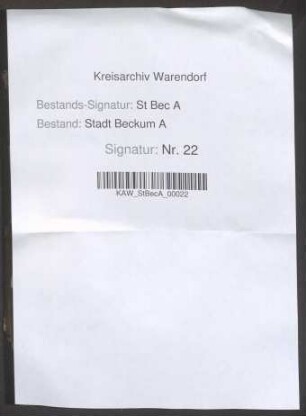 Einkünfte-Register des Almosen-Korbs