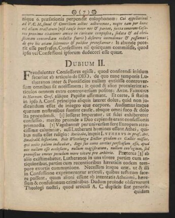 Dubium II