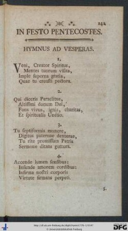 In Festo Pentecostes.