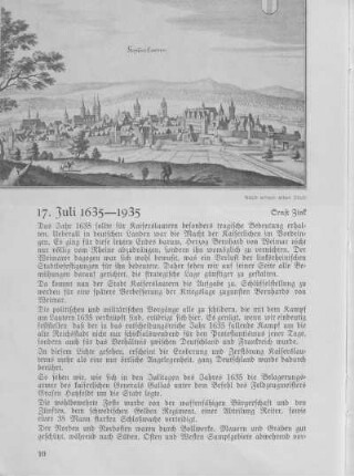 17. Juli 1635-1935.