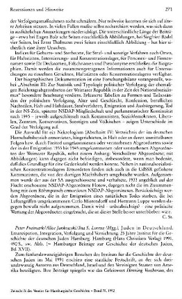 Juden in Deutschland, Emanzipation, Integration, Verfolgung und Vernichtung, 25 Jahre Institut für die Geschichte der deutschen Juden Hamburg, Peter Freimark (Hrsg.), Alice Jankowski (Hrsg.), Ina S. Lorenz (Hrsg.), (Hamburger Beiträge zur Geschichte der deutschen Juden, 17) : Hamburg, Christians, 1991