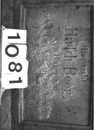 Grabstein 1081 (Detailaufnahme 1)