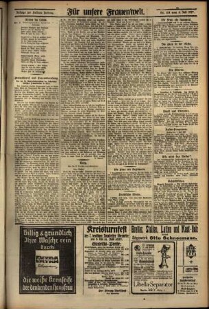 Zweite Ausgabe vom Freitag, den 08. Juli 1927.