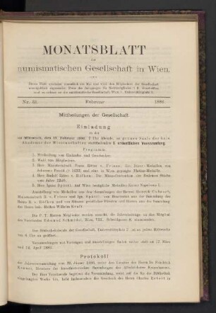 Nr. 31. Februar 1886