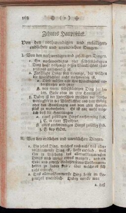 Zehntes Hauptstück. Von den nothwendigen und zufälligen endlichen und unendlichen Dingen.