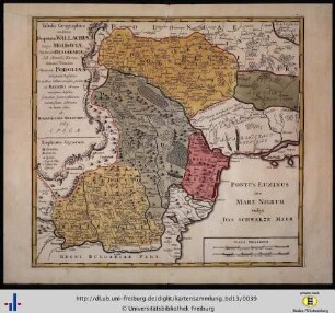 Tabula geographica continens Despotatus Wallachiae atque Moldaviae, Provinciam Bessarabiae ...