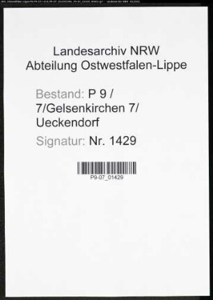 Heiratsregister Standesamt Gelsenkirchen 7 Ueckendorf