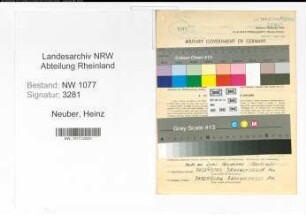 Entnazifizierung Heinz Neuber , geb. 16.09.1913 (Polizist)