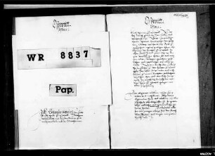Erhard Dietrich, Kirchherr zu Oßweil, leiht dem Endris Hasenflieher seinen Widemhof zu Erblehen .