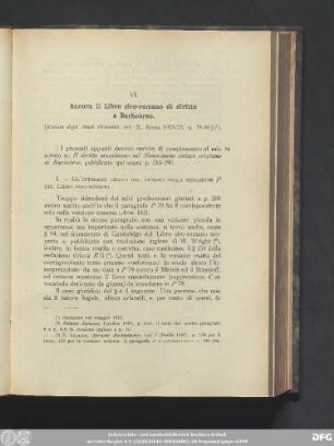 VI. Ancora il Libro siro-romano di diritto e Barhebreo.