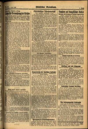 Zweite Ausgabe vom Dienstag, den 07. Juni 1938.