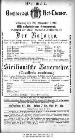 Sicilianische Bauernehre (Cavalleria rusticana)