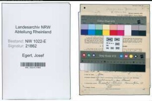 Entnazifizierung Josef Egert , geb. 01.08.1891 (Kaufmaennischer Angestellter)