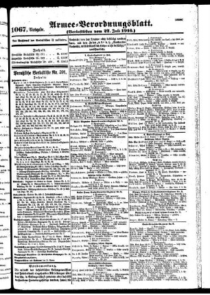 1067.Ausgabe. Donnerstag, 27. Juli 1916