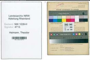 Entnazifizierung Theodor Heimann , geb. 14.06.1883 (Beamter)
