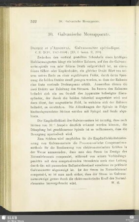 30. Galvanische Messapparate