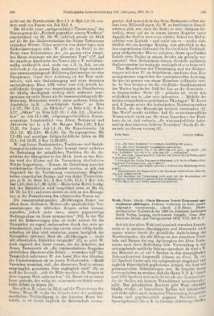 356-357 [Rezension] Wahl, Christian Abraham, Clavis librorum Veteris Testamenti apocryphorum philologica