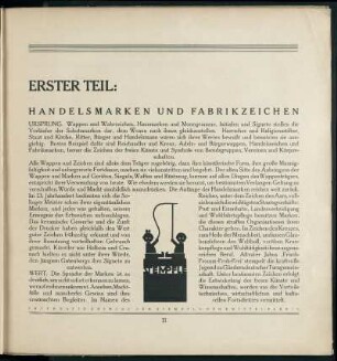 Erster Teil: Handelsmarken und Fabrikzeichen