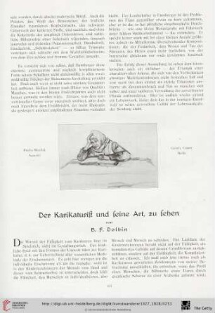 9/10: Der Karikaturist und seine Art zu sehen