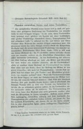 Phaedon carniolicus Germ. und seine Varietäten