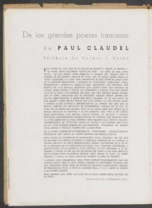 Parábola de Animus y Anima : De los grandes poetas franceses