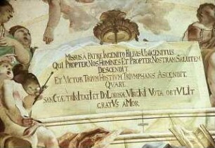 Personengruppe mit dem toten Christus an einem Räucheraltar