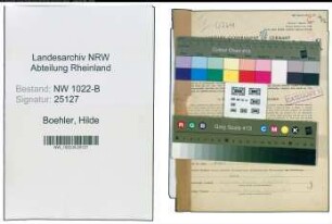 Entnazifizierung Hilde Boehler , geb. 27.04.1910 (Lehrerin)