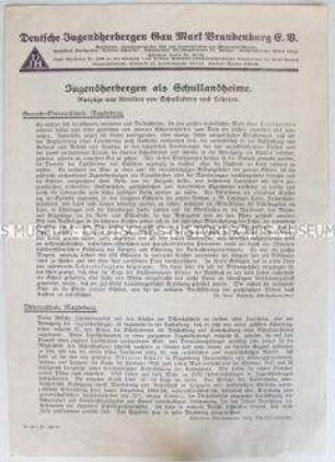 Rundschreiben der Deutschen Jugendherbergen mit Urteilen von Nutzern
