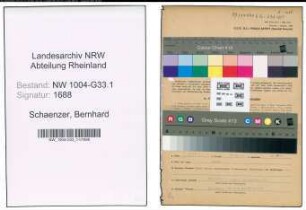 Entnazifizierung Bernhard Schaenzer , geb. 06.09.1883 (Rektor)