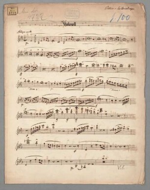 Streichquartett in Es-dur JWV 100 - BSB Mus.ms. 4722-1 : Stimmen (Violine 1 und 2)