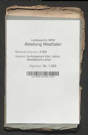 Bittgesuche des Notars Johann Wilhelm Fabri wegen der zum Hallenbergschen Burgsitze gehörenden Lehnsstücke