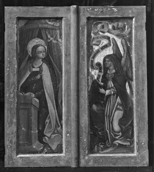 Zwei Altarflügel mit der Verkündigung an Maria — Linker Altarflügel mit der Maria