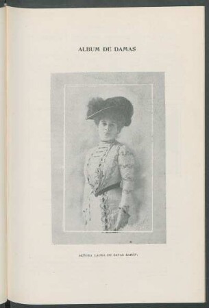 Álbum de Damas : Señora Laura de Zayas Bazán. [Retrato]