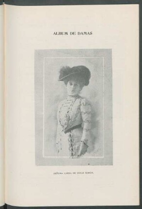 Álbum de Damas : Señora Laura de Zayas Bazán. [Retrato]
