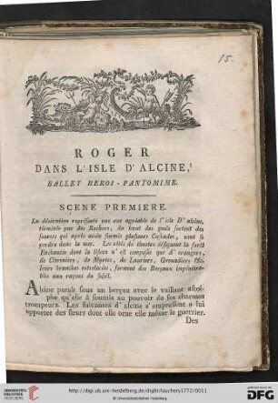 Roger dans l'isle d'Alcine
