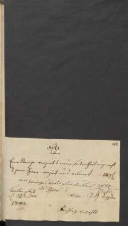 Nota über ... Jan. 1793