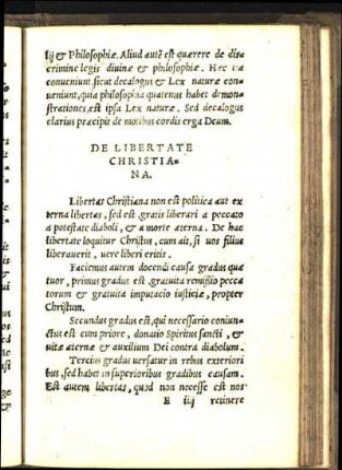 De Libertate Christiana.