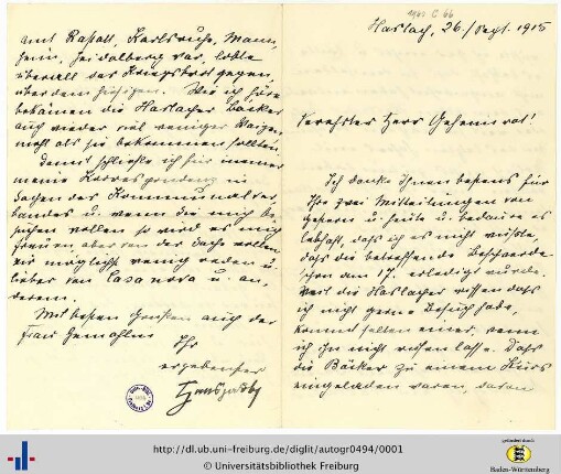 Autogr. Nr. 494