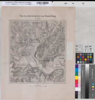 Balve (Balve) Jagdgrenzen im Balver Wald 1.H. 19.Jh. o.M. 33 x 42 Zeichnung (Skizze) Landsberg-Velen Nr. 529