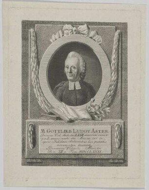 Bildnis des Gottlieb Ludov Aster