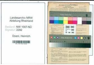 Entnazifizierung Heinrich Doeni , geb. 05.02.1914 (Sekretaer)