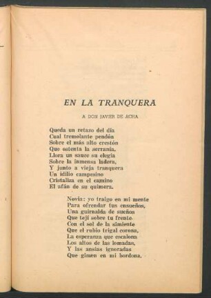 En la tranquera : A don Javier de Acha