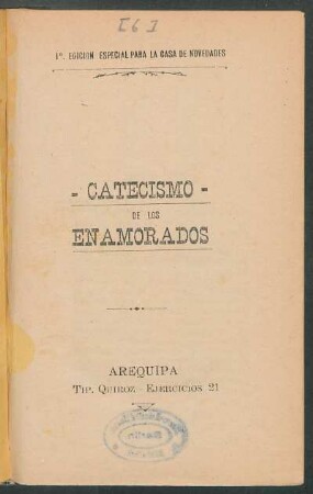 Catecismo de los enamorados
