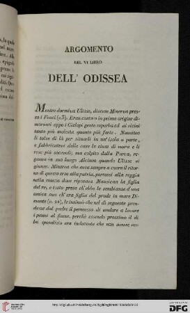 Argomento del VI libro dell'Odissea