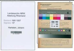 Entnazifizierung Johann Hartstein , geb. 09.12.1905 (Gaerfuehrer)