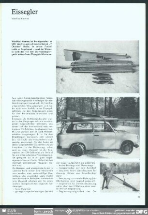 Eissegler : Freizeit + Formgestaltung